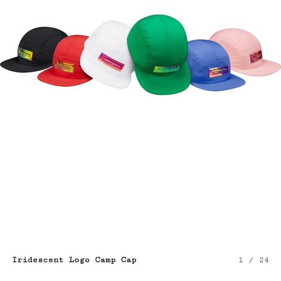 Sold Out! ๐ฆHP! SUPREME | Pink Hologram Iridescent Logo RARE Camp Cap! - Picture 8 of 8